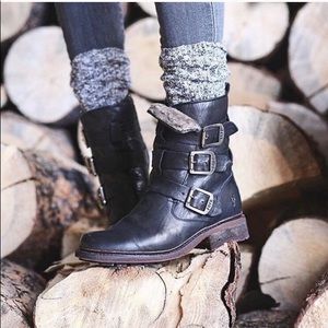 Frye Valerie Strappy Shearling Lined Boots